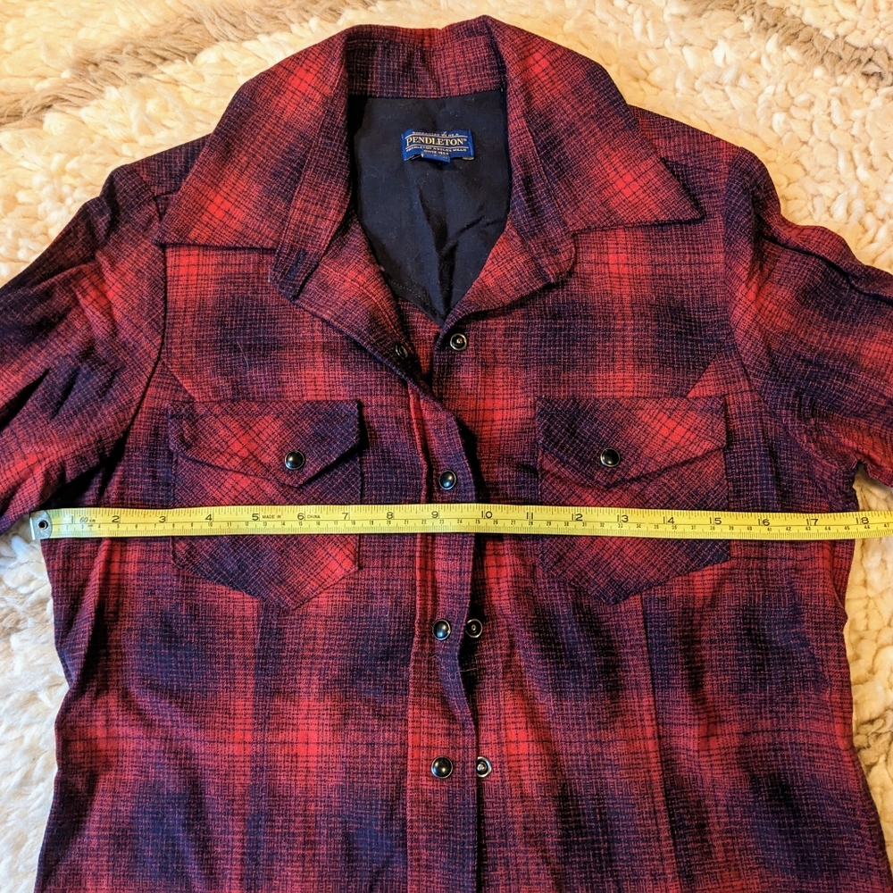 Pendleton Wool Plaid Button Down - Size S - image 8